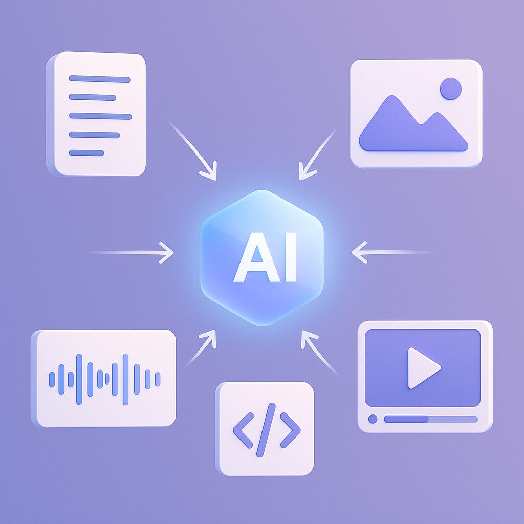 マルチモーダルAIの概念図